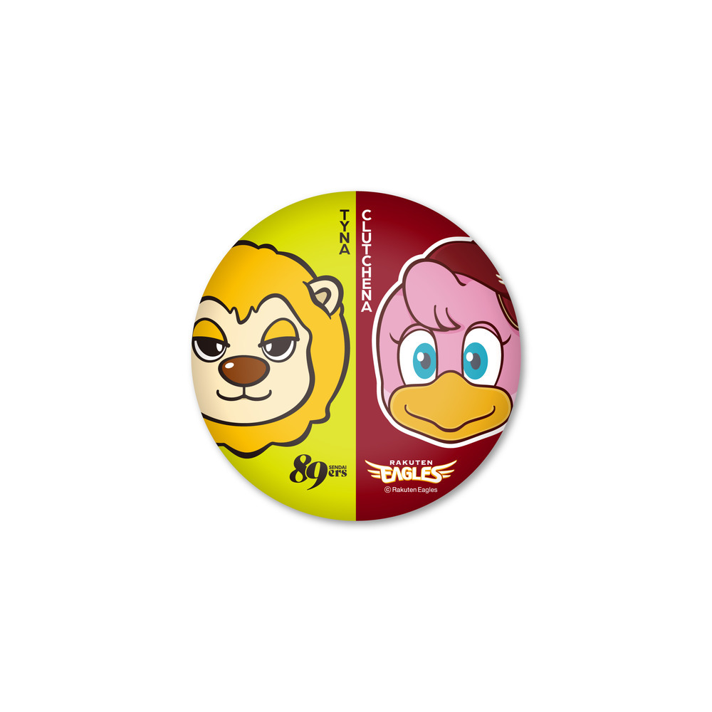 仙台89ERS&times;楽天イーグルス コラボ缶バッジ 2025-26(ティナ&times;クラッチ) 詳細画像 1カラー 1